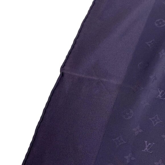 LOUIS VUITTON Calle Monaco Dark Navy Scarf 100 Silk 279-062425 - Picture 2 of 5